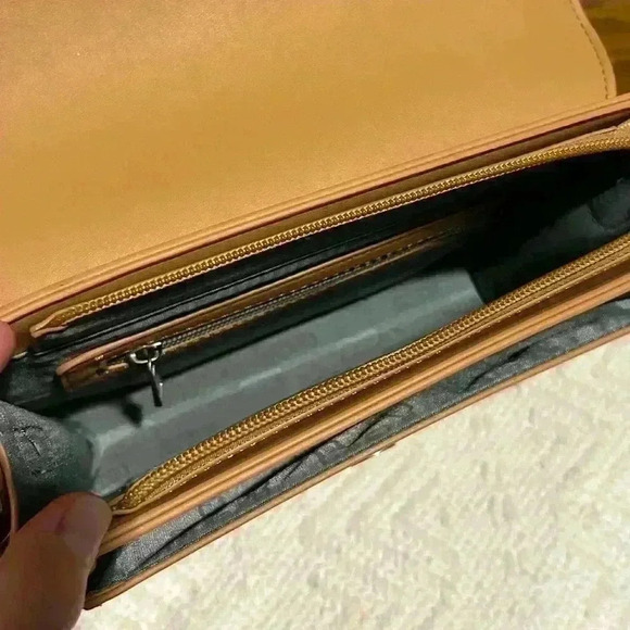 Pixie Mood Faux Light Brown Leather Crossbody Purse - Picture 5 of 6